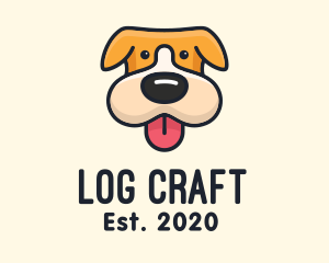 Cute Puppy Dog logo design