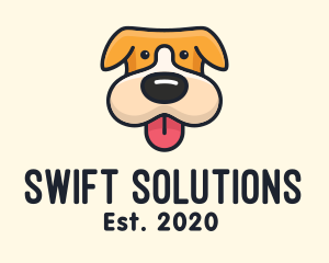 Cute Puppy Dog logo design