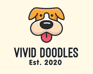 Cute Puppy Dog logo design