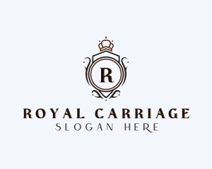 Floral Crown Royal Wreath logo design