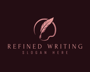 Journalist Writing Plume logo design