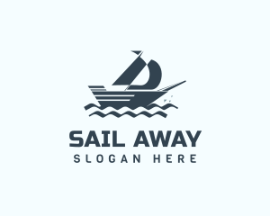 Sailing Boat Yacht logo design