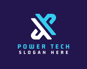 Futuristic Tech Letter X Logo