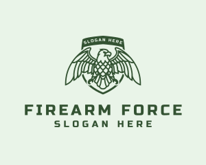 Military Eagle Shield logo design