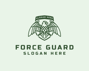 Military Eagle Shield logo design