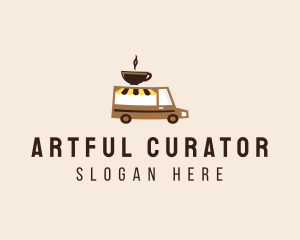 Coffee Cart Delivery Truck logo design