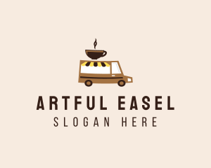 Coffee Cart Delivery Truck logo design