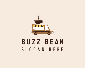 Coffee Cart Delivery Truck logo design