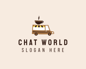 Coffee Cart Delivery Truck logo design