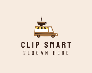 Coffee Cart Delivery Truck logo design