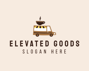 Coffee Cart Delivery Truck logo design