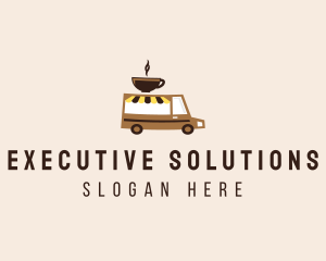 Coffee Cart Delivery Truck logo design