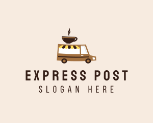 Coffee Cart Delivery Truck logo design