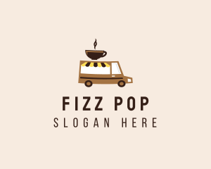 Coffee Cart Delivery Truck logo design