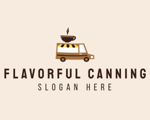 Coffee Cart Delivery Truck logo design