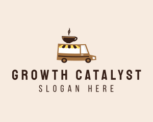 Coffee Cart Delivery Truck logo design