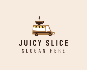 Coffee Cart Delivery Truck logo design