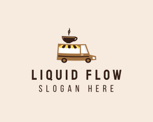 Coffee Cart Delivery Truck logo design