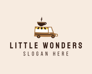 Coffee Cart Delivery Truck logo design