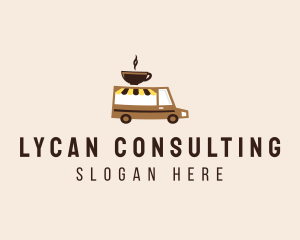 Coffee Cart Delivery Truck logo design