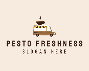 Coffee Cart Delivery Truck logo design