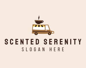 Coffee Cart Delivery Truck logo design