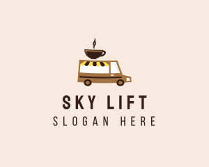 Coffee Cart Delivery Truck logo design