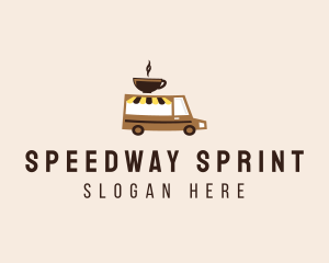 Coffee Cart Delivery Truck logo design