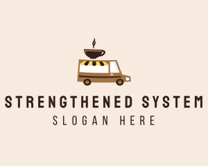 Coffee Cart Delivery Truck logo design