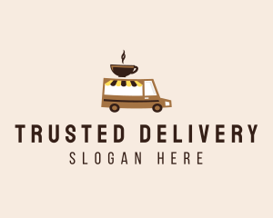 Coffee Cart Delivery Truck logo design