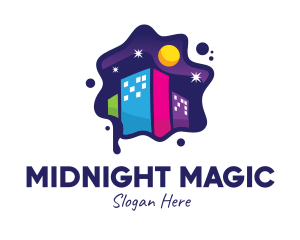 Midnight City Buildings logo design