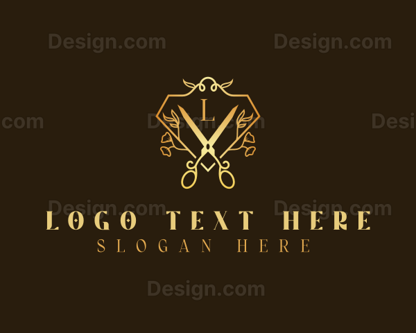 Luxury Brand Scissors Logo