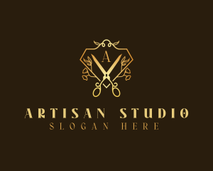 Luxury Brand Scissors logo design