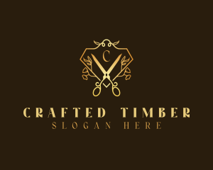 Luxury Brand Scissors logo design