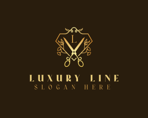 Luxury Brand Scissors logo design