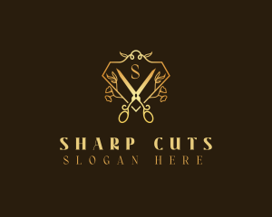 Luxury Brand Scissors logo design