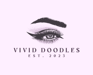 Cosmetic Eye Lashes Eyebrow logo design