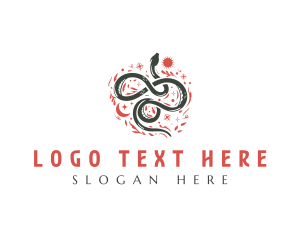 Floral Boho Snake logo