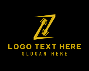 Golden Guitar Letter Z  logo