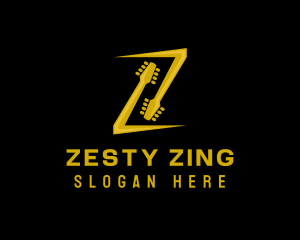 Golden Guitar Letter Z  logo design