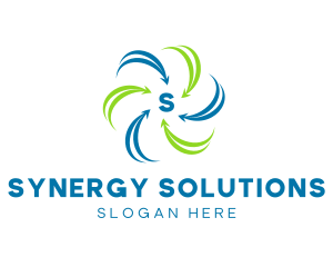 Wind Circulation Arrow logo