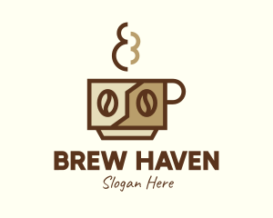 Brewed Coffee Cup logo design