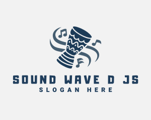 Djembe Drum Percussion logo design