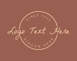 Handwritten Script Badge logo