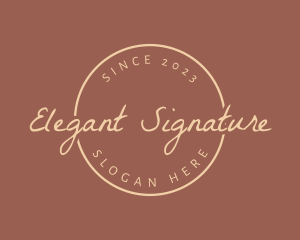 Handwritten Script Badge logo design