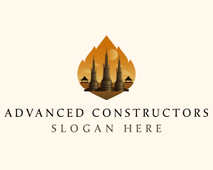 Thai Temple Landmark logo design