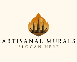 Thai Temple Landmark logo design