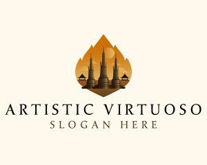 Thai Temple Landmark logo design