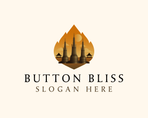 Thai Temple Landmark logo design