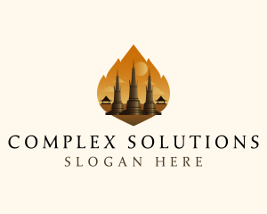 Thai Temple Landmark logo design